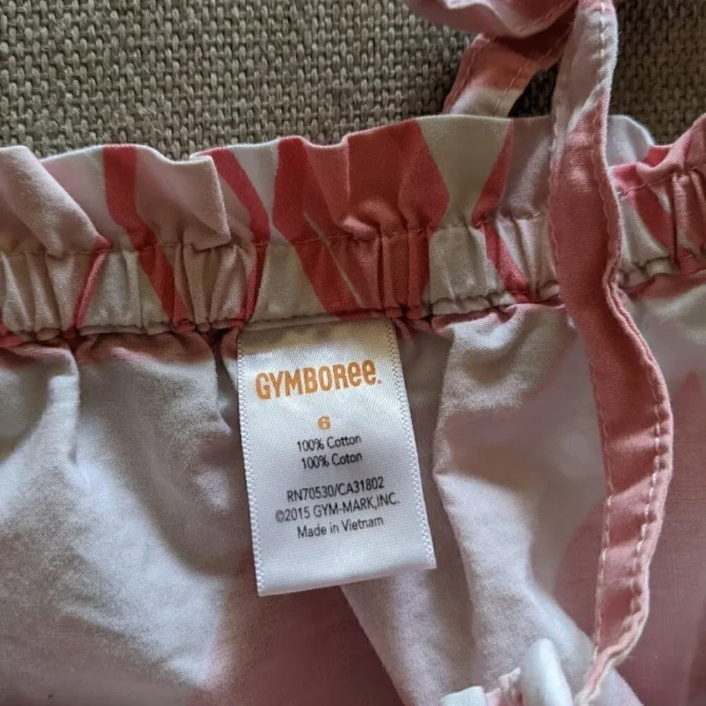 Gymboree Cotton Spring Dress in Pastel Pattern Girls Size 6